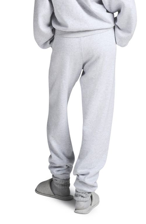 Skims Cotton Fleece Classic Joggers In Light Heather Grey