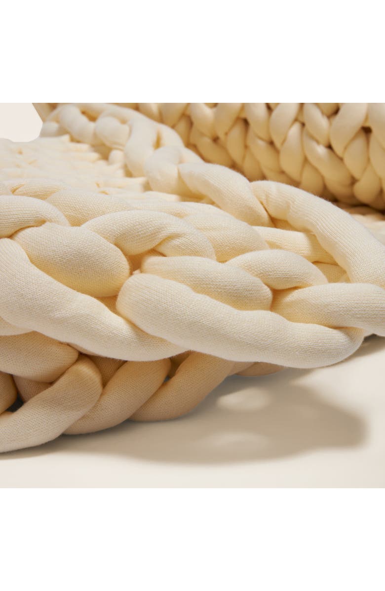 Italic Chunky Knit Organic Weighted Blanket, Alternate, color, 