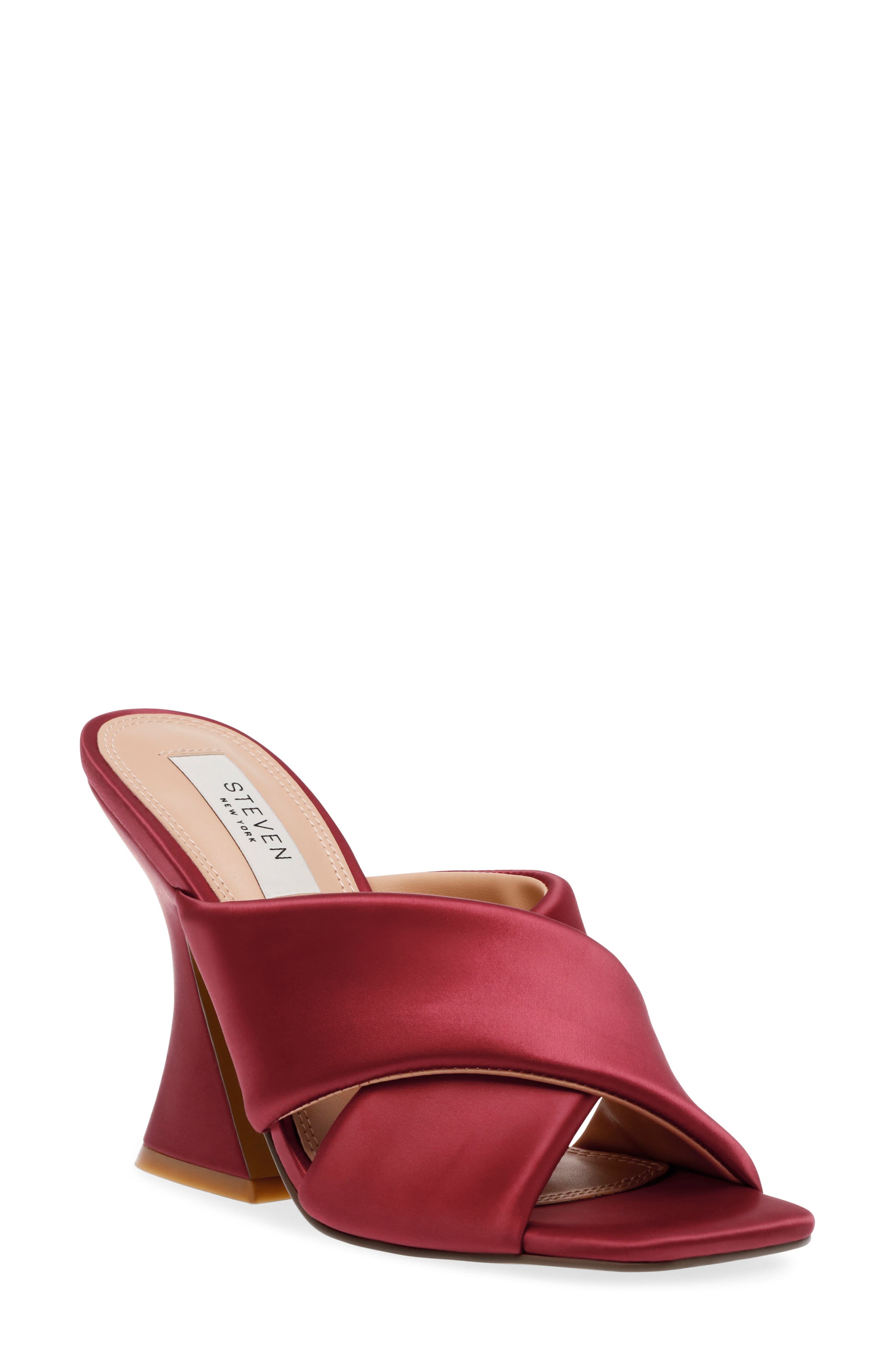 Baga Heeled Sandal, Main, color, DARK RED