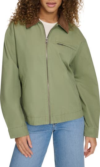 Levi's® Cotton Twill Utility Jacket with Corduroy Collar Levi's® Cotton Twill Utility Jacket with Corduroy Collar