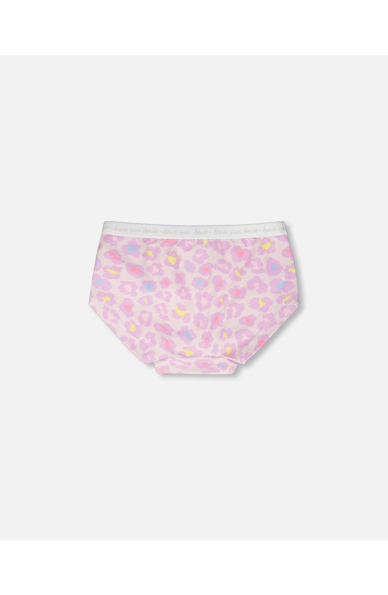 Deux par Deux Organic Cotton Animal Boyshort Panty, Alternate, color, Purple Animal Print