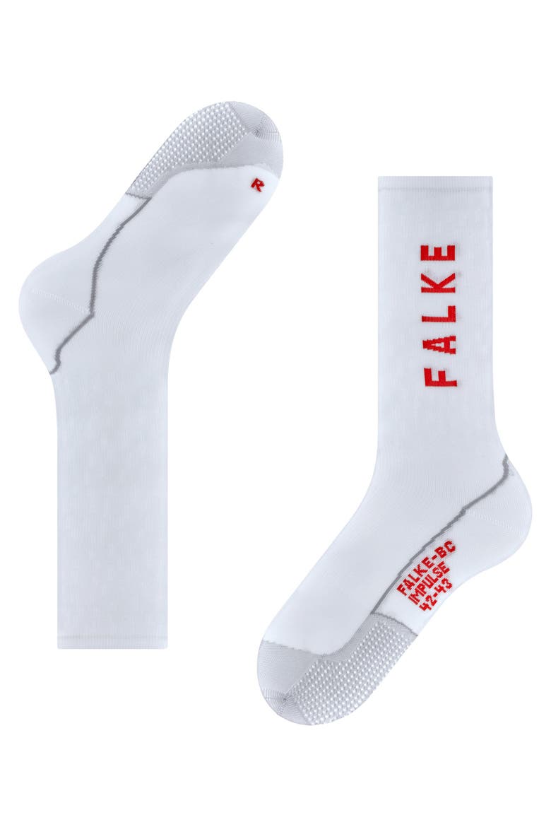 BC Impulse Cycling Socks, Alternate, color, White