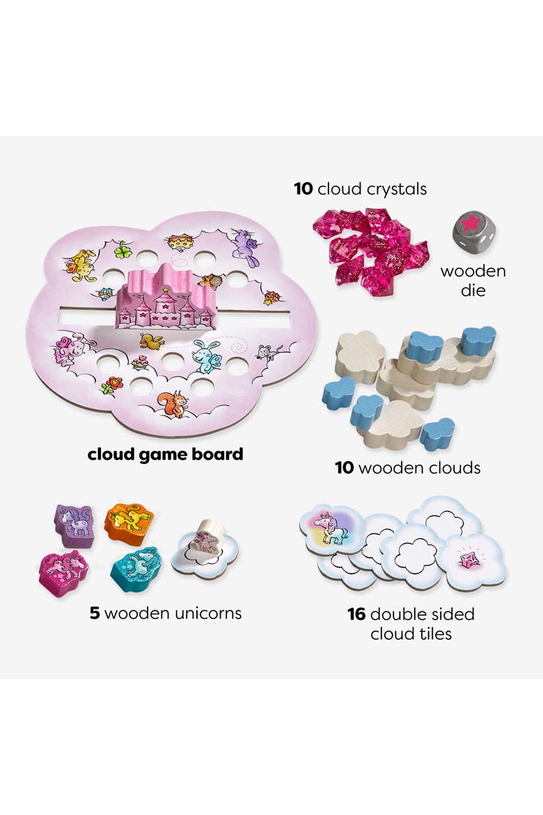 Unicorn Glitterluck Cloud Stacking Children's Game, Alternate, color, Multi