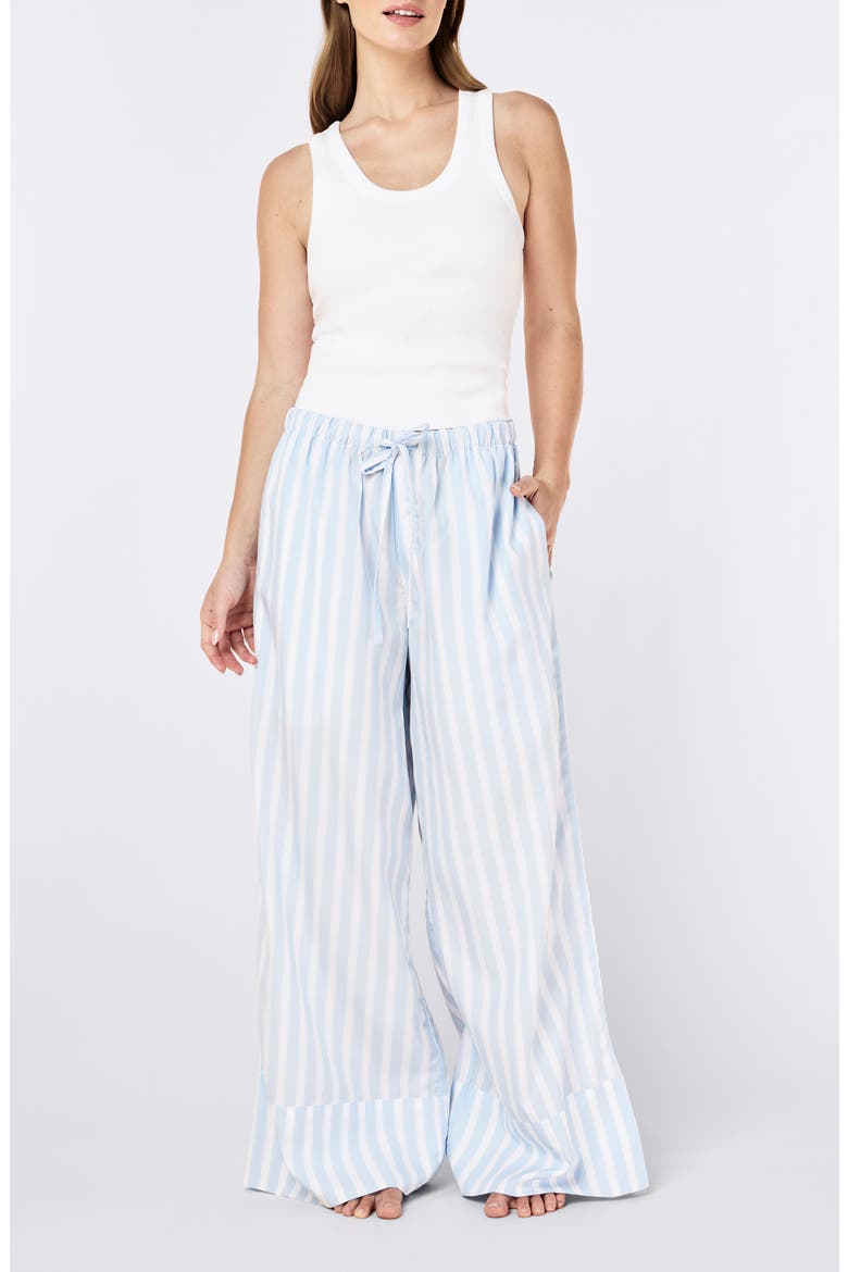 Amelie Stripe Wide Leg Pants, Alternate, color, CLEAR SKY