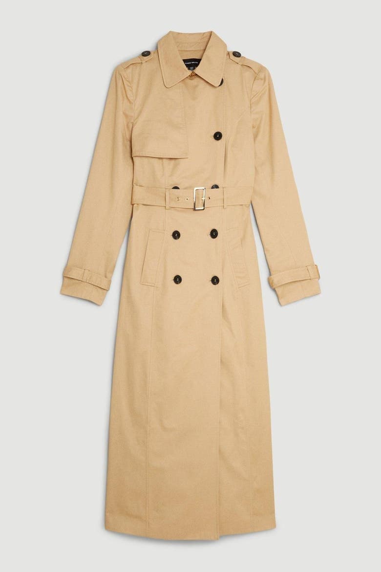 Tailored Classic Belted Trench Coat, Alternate, color, Camel