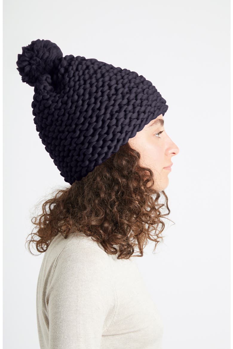 Happy Daze Beanie Knitting Kit, Alternate, color, MIDNIGHT BLUE