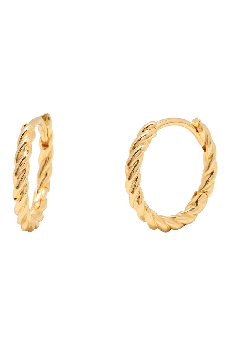 Lottie Twisted Hoop Earrings, Main, color, GOLD