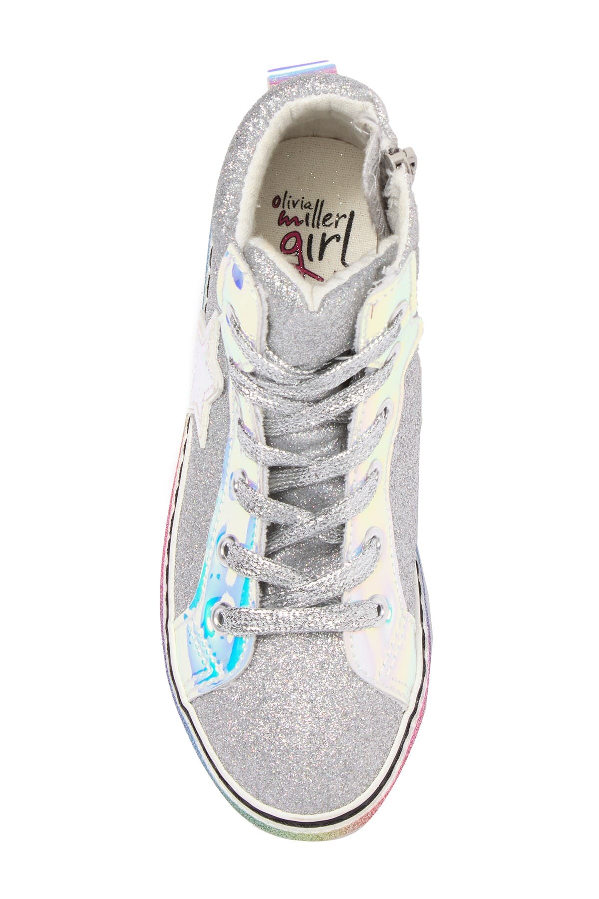 OLIVIA MILLER OMG High-Top Glitter Sneakers, Alternate, color, 