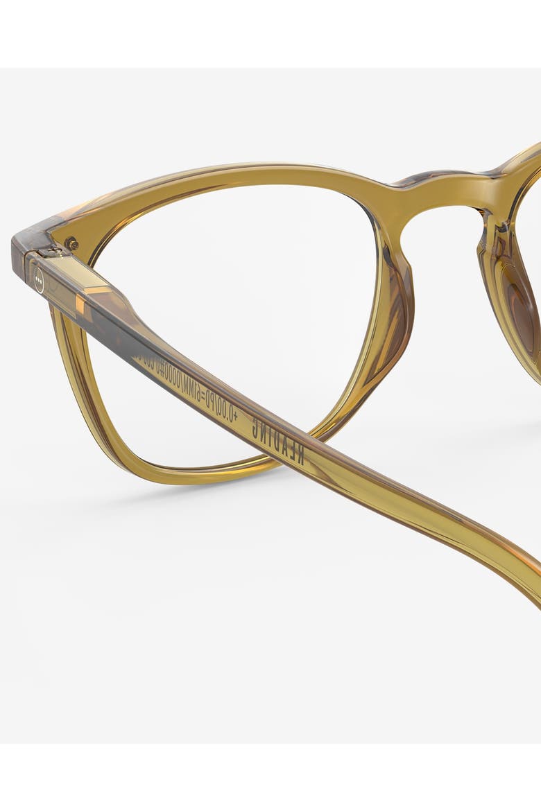 #E 49mm Trapeze Reading Glasses, Alternate, color, Golden Green