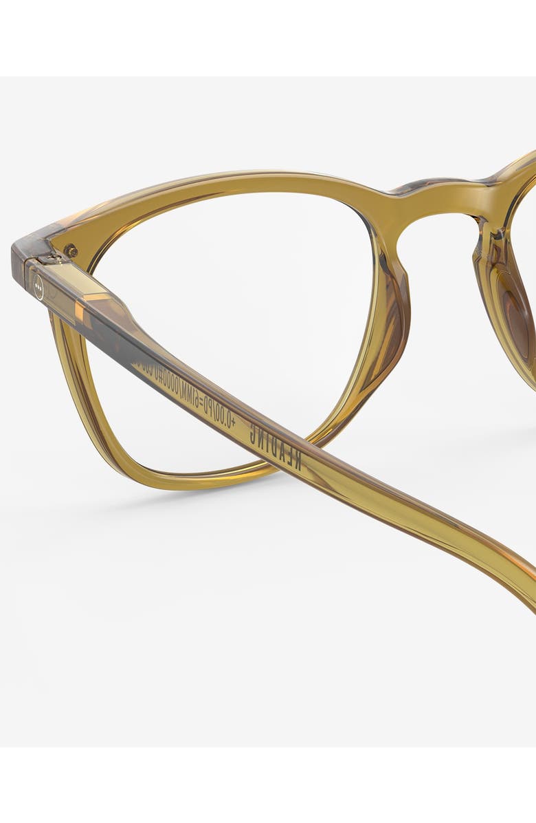 IZIPIZI #E 49mm Trapeze Reading Glasses, Alternate, color, Golden Green