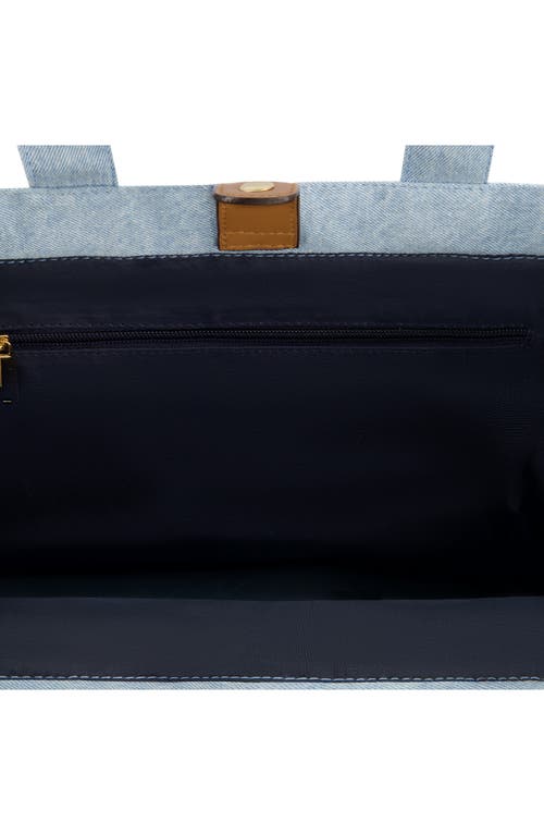 USPA ACCESSORIES C & C CALIFORNIA MEDIUM DENIM TOTE BAG