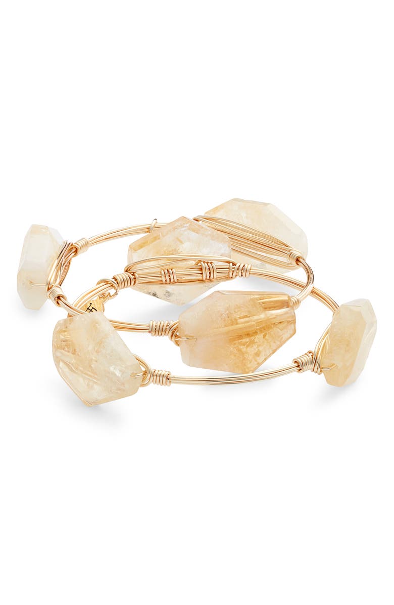 Bourbon and Boweties Bourbon & Bowties Set of 2 Agate Bangles, Main, color, 