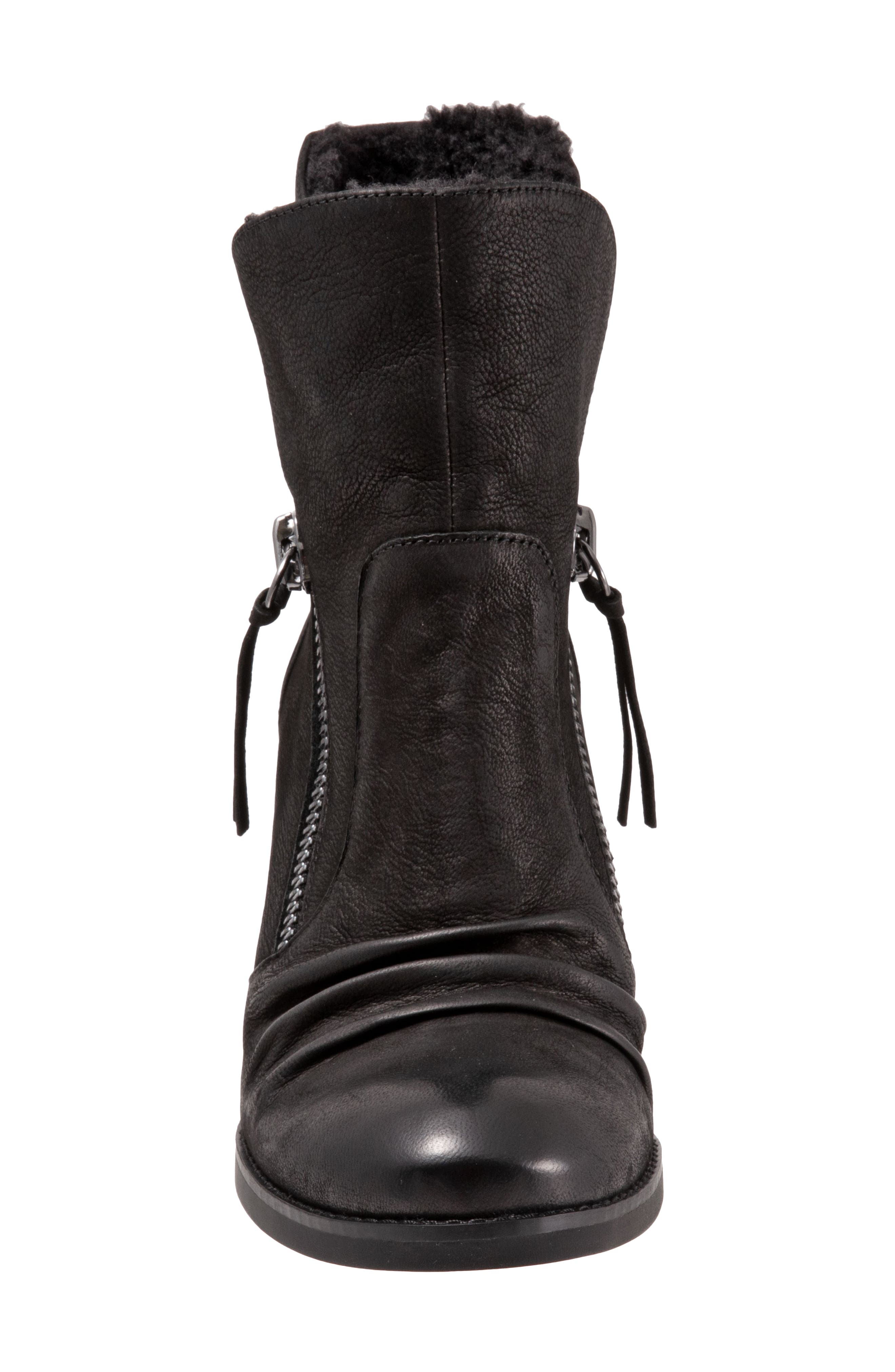 Kendall Ruched Upper Bootie, Alternate, color, BLACK NUBUCK