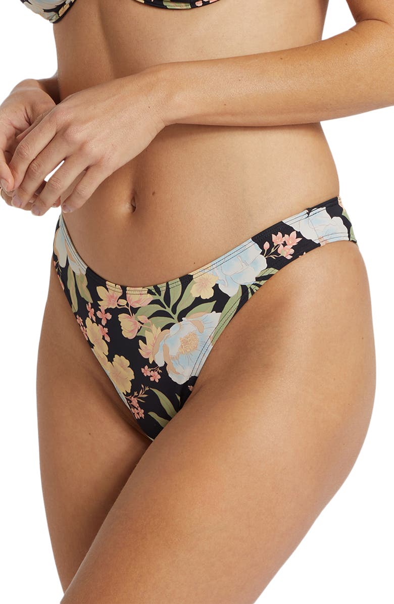 Billabong Cove Skimpy Hike Bikini Bottoms, Alternate, color, Black Pebble