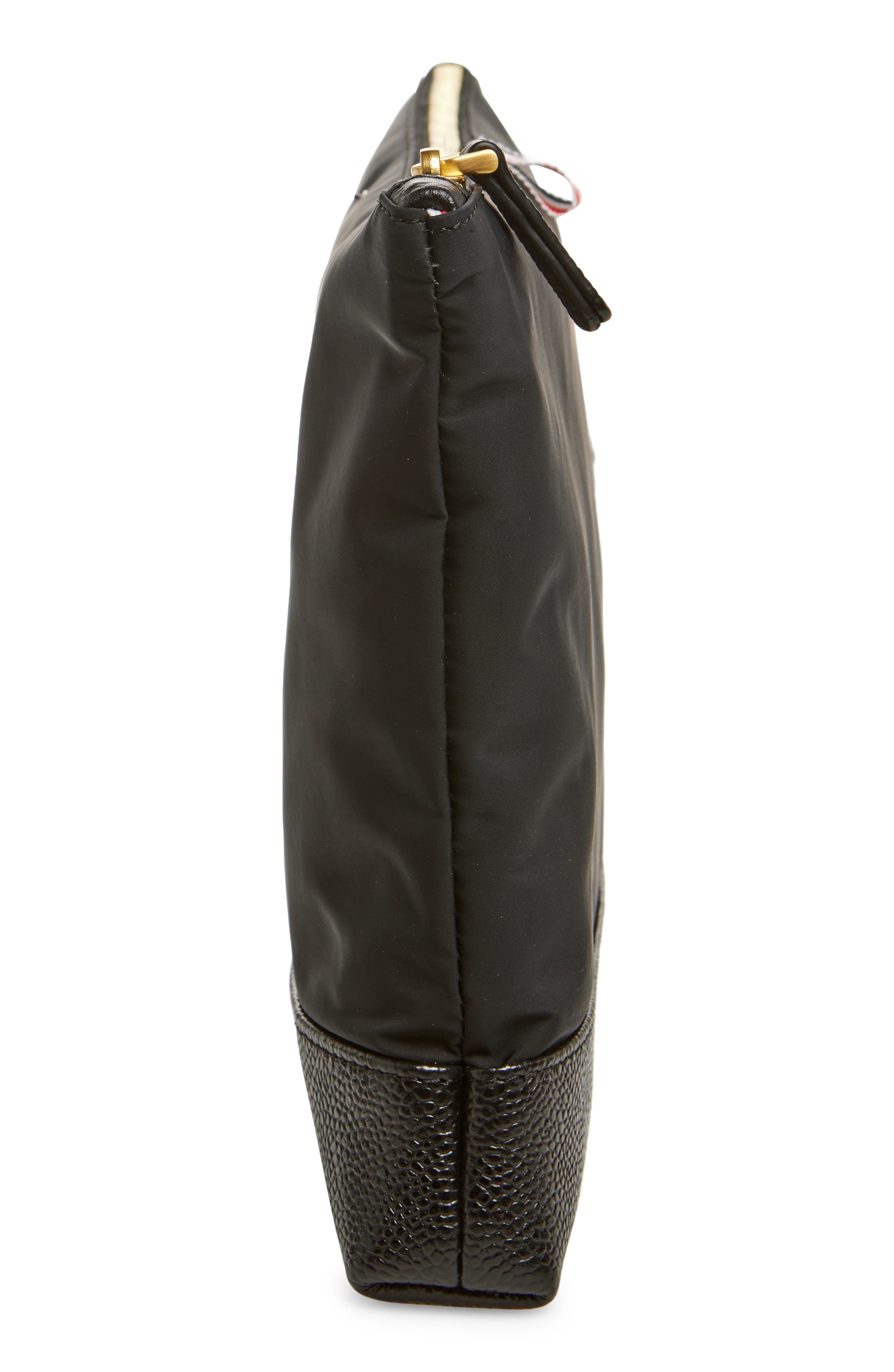 Thom Browne Large Twill Zip Pouch, Alternate, color, 