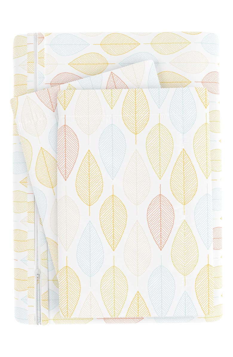 HOMESPUN IENJOY HOME Premium Ultra Soft Fall Foliage Pattern 3-Piece Duvet Cover Set, Alternate, color, Yellow