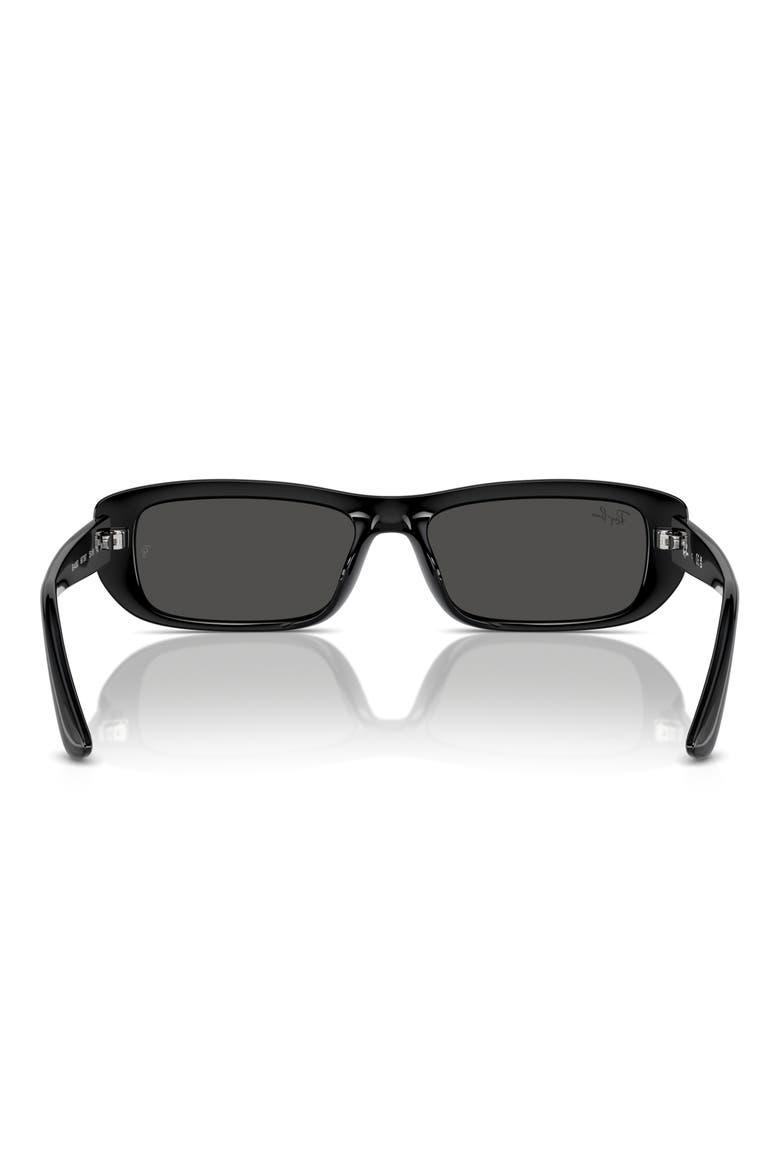55mm Pillow Sunglasses, Alternate, color, DARK GREY