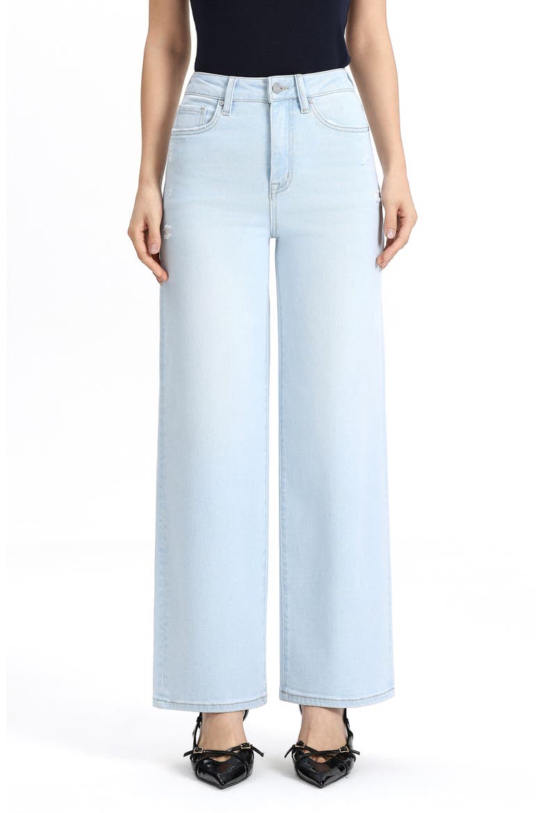 High Waist Ankle Tapered Jeans, Main, color, LIGHT BLUE