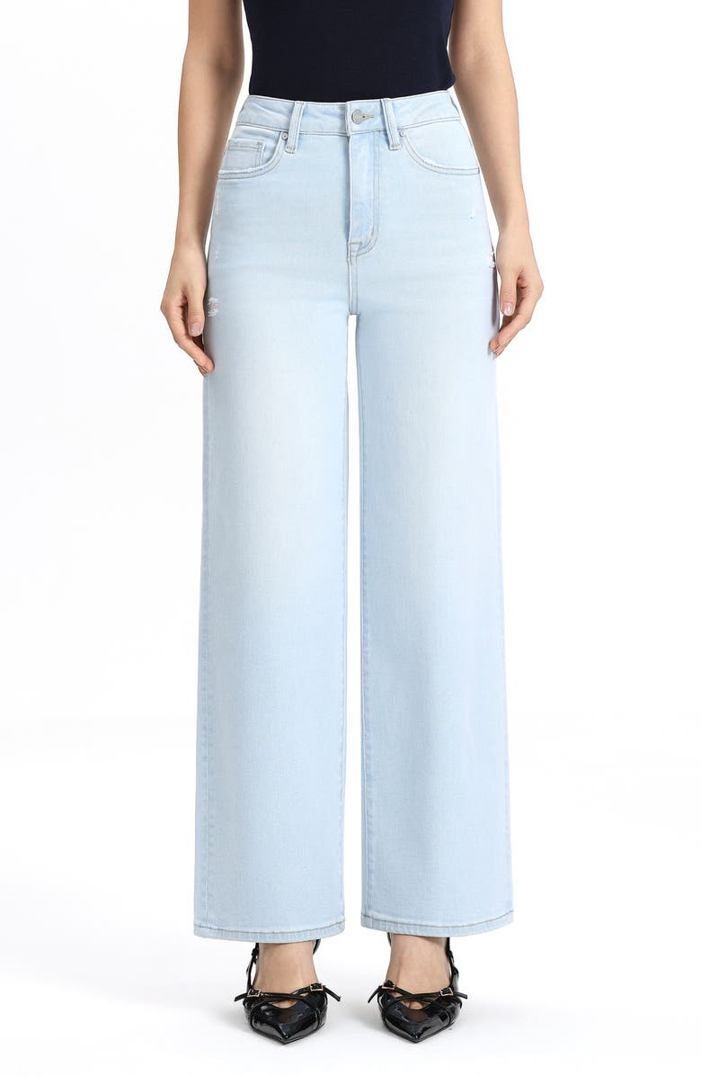 Bayeas High Waist Ankle Tapered Jeans, Main, color, Light Blue