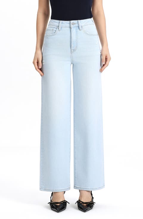 High Waist Ankle Tapered Jeans