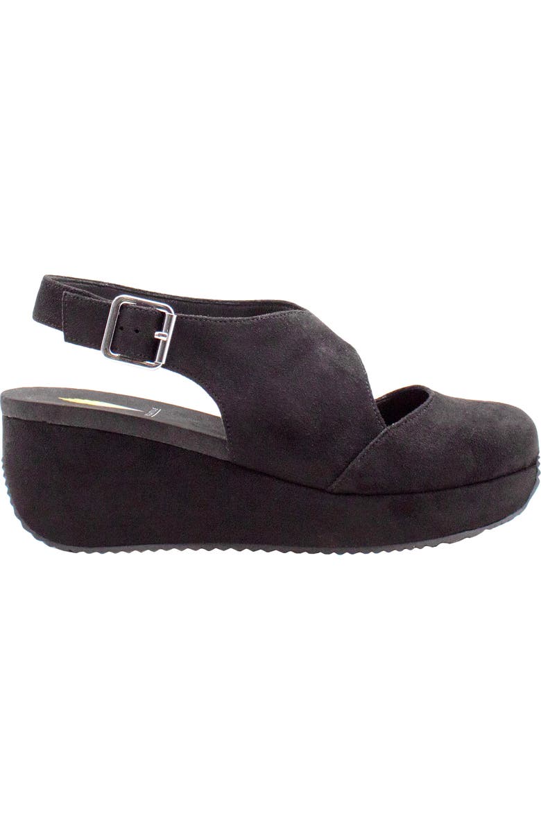 Volatile Aurora Platform Wedge Sandal, Alternate, color, Black
