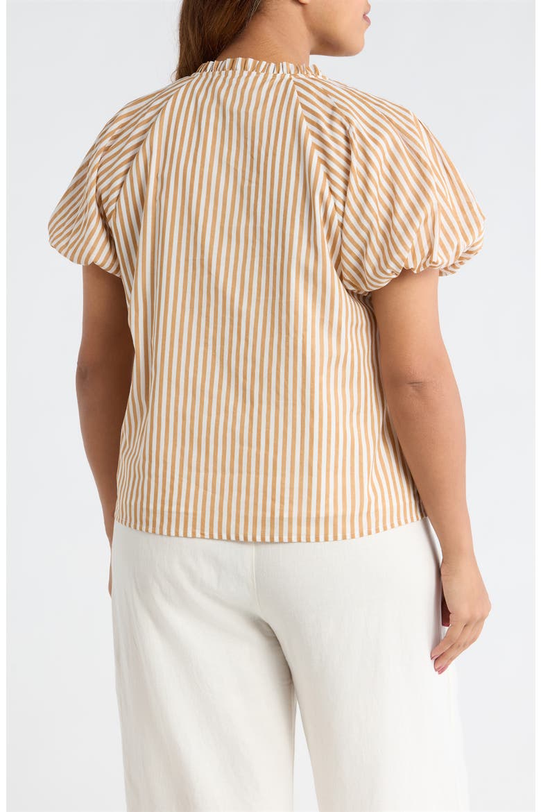 Dream State Avy Cotton Button-Up Top, Alternate, color, TAUPE MULTI