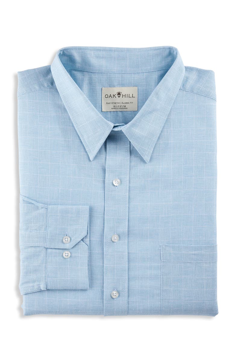 Oak Hill by DXL Big & Tall Check Patterned Dress Shirt, Main, color, 