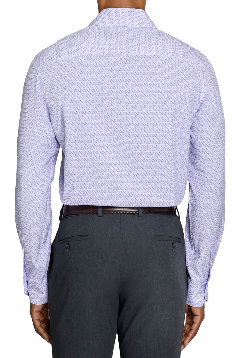 Fain Floral Performance Dress Shirt, Alternate, color, WHITE/ PURPLE