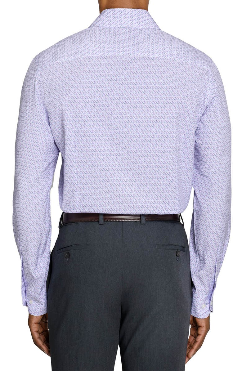 W.R.K Faint Floral Performance Dress Shirt, Alternate, color, White/ Purple