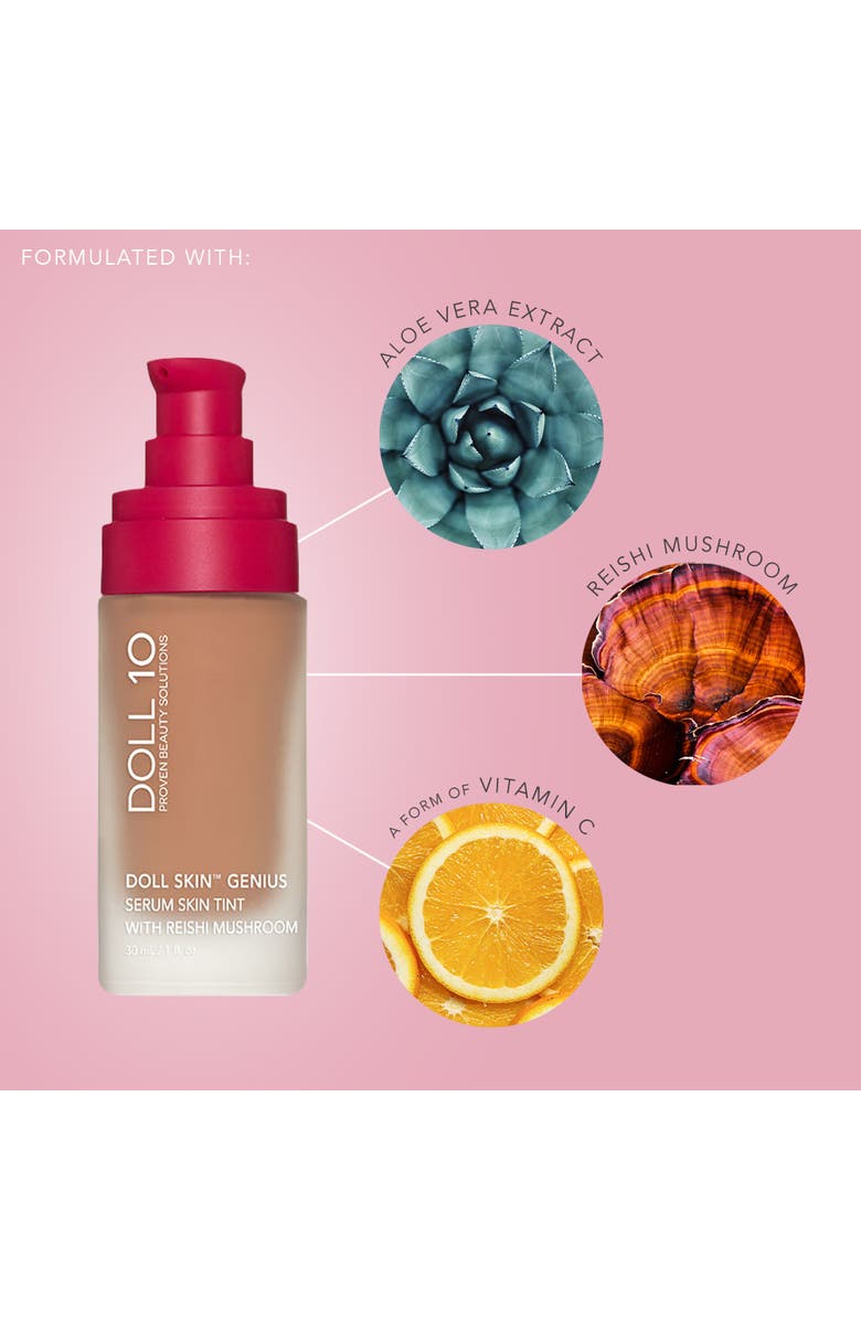 Doll 10 Beauty Doll Skin Genius Serum Skin Tint with Reishi Mushroom, Alternate, color, Tan