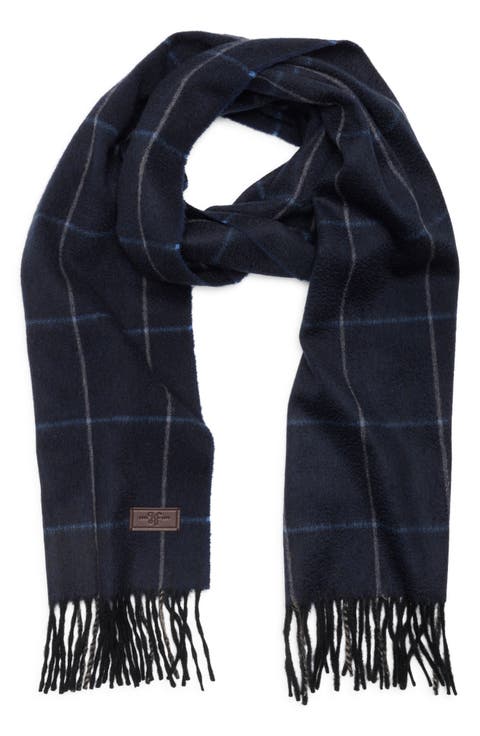 Windowpane Cashmere Scarf