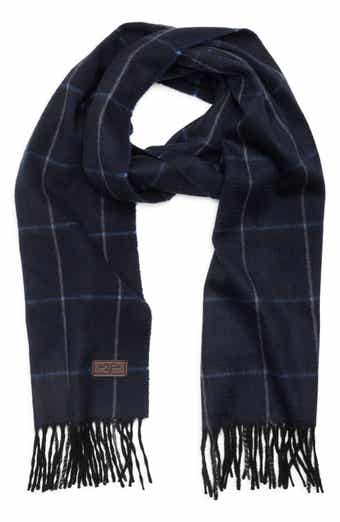 Hickey Freeman Windowpane Cashmere Scarf