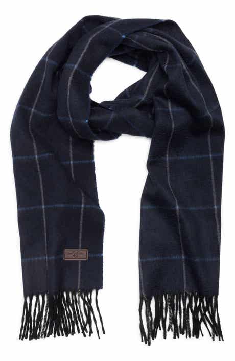 Hickey Freeman Windowpane Cashmere Scarf