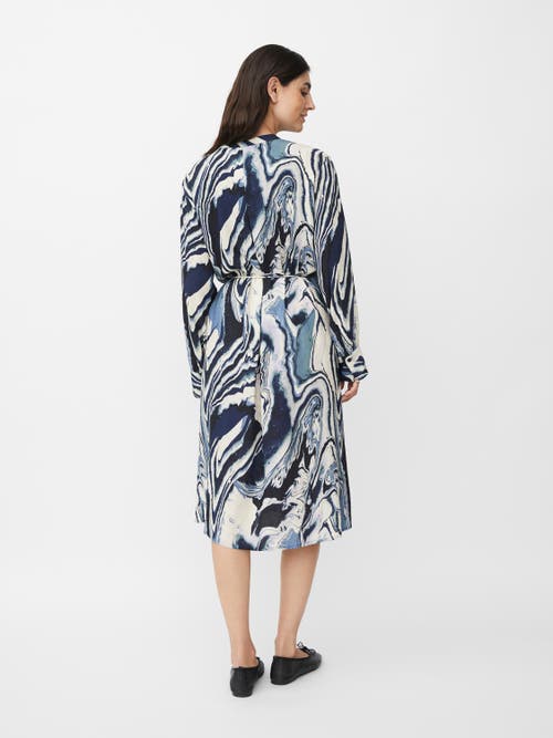 Masai Copenhagen Maneile Long Sleeve Waist Belt Dress In Multi