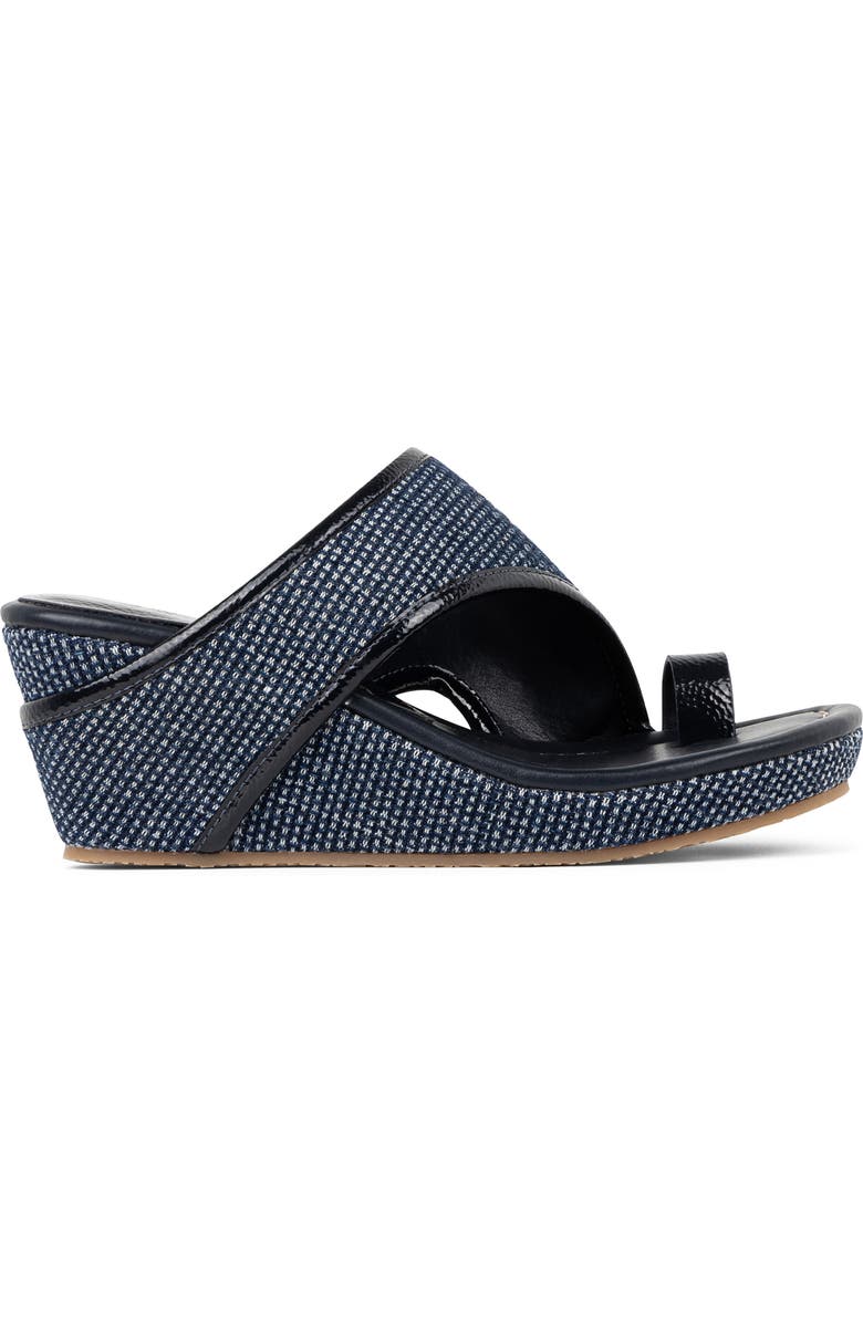 Donald Pliner Platform Wedge Sandal, Alternate, color, Navy