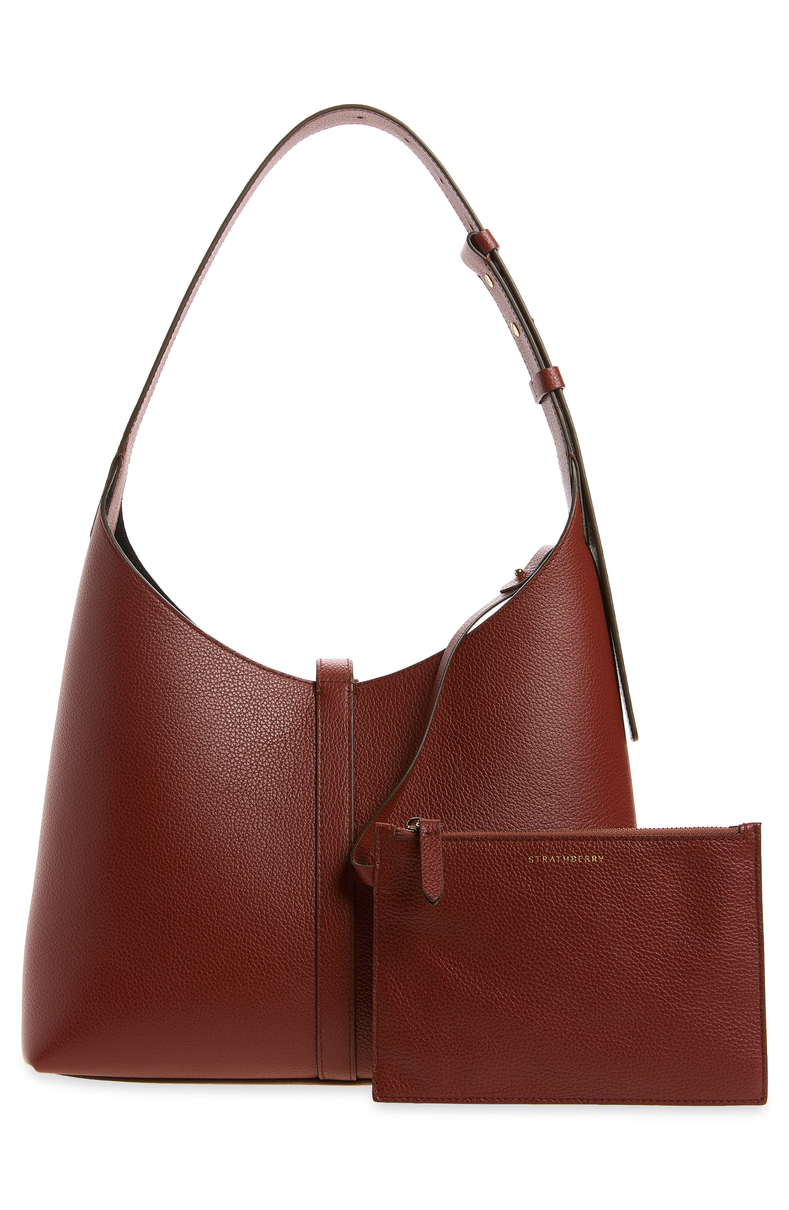 Kite Leather Hobo Bag, Alternate, color, WALNUT