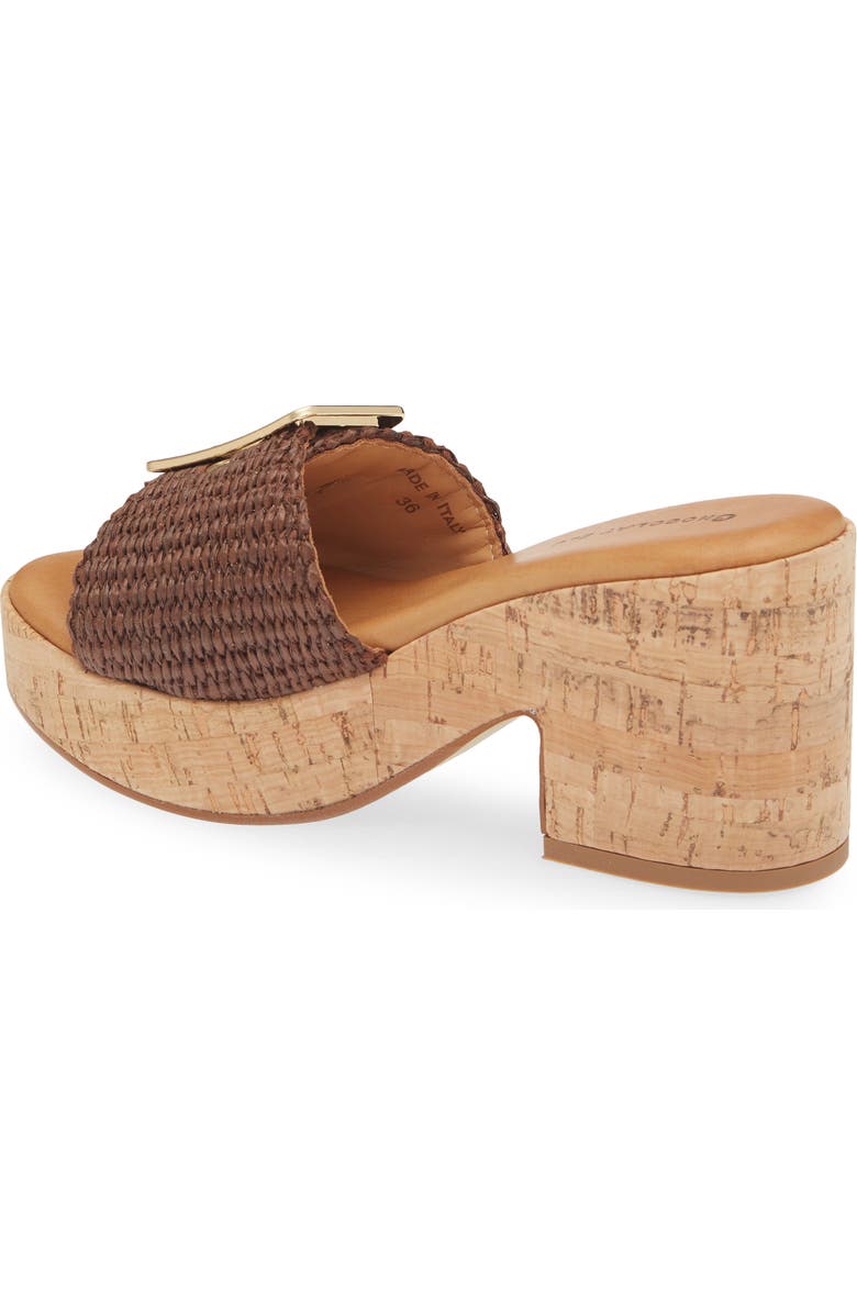 Chocolat Blu Gani Platform Slide Sandal, Alternate, color, Brown Raffia