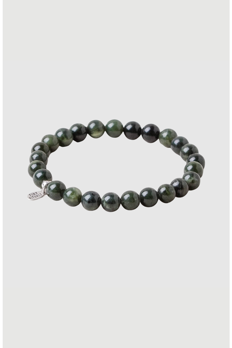 Nephrite Jade Energy Bracelet, Alternate, color, Black / Green