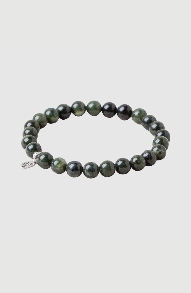 Tiny Rituals Nephrite Jade Energy Bracelet, Alternate, color, Black / Green