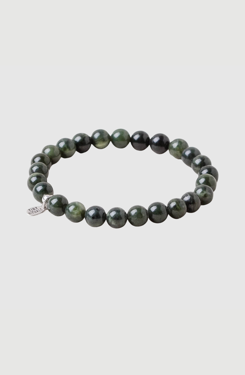 Tiny Rituals Nephrite Jade Energy Bracelet In Black