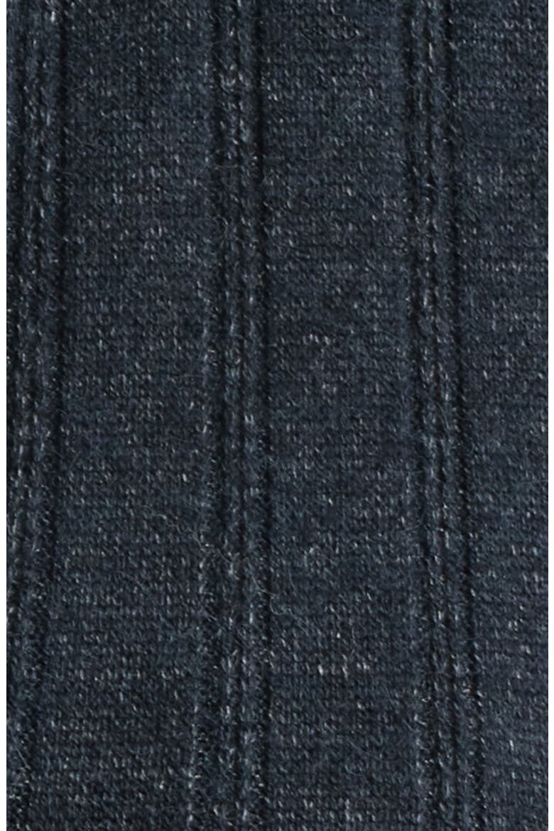 The Jackie Rib Cashmere Blend Cardigan, Alternate, color, BLACK