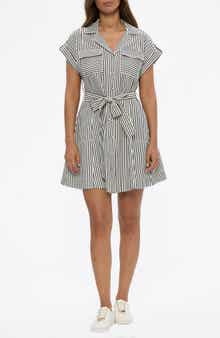Portia Stripe Mini Shirtdress