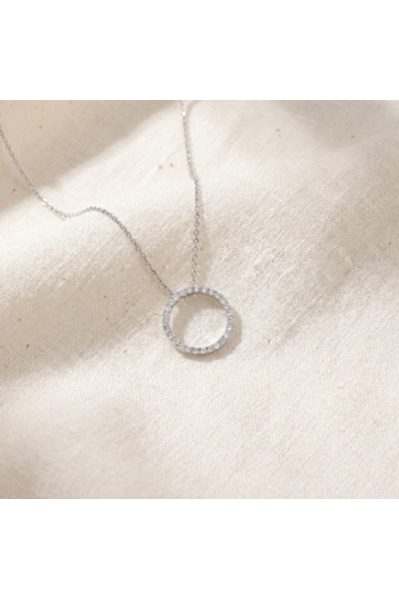 1/3Ct Diamond Circle Pendant Women's 18" Necklace 5/8" Wide, Alternate, color, Silver