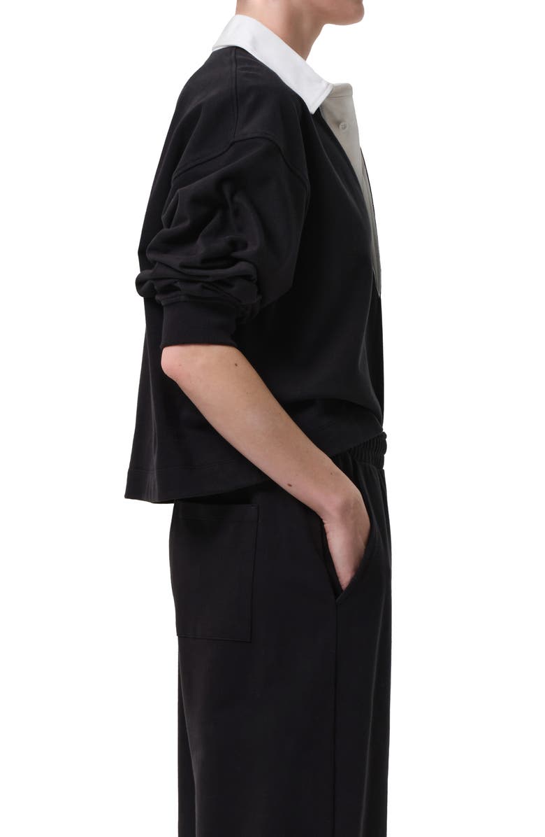 Citizens of Humanity Aris Rugby Shirt, Alternate, color, Black