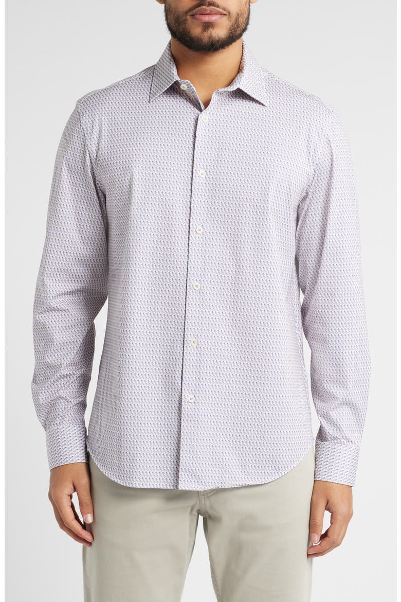 James OoohCotton® Button-Up Shirt, Main, color, DUSTY PINK