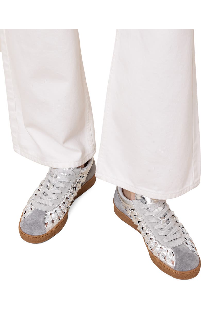 AllSaints Velma Woven Sneaker, Alternate, color, Silver/ Grey