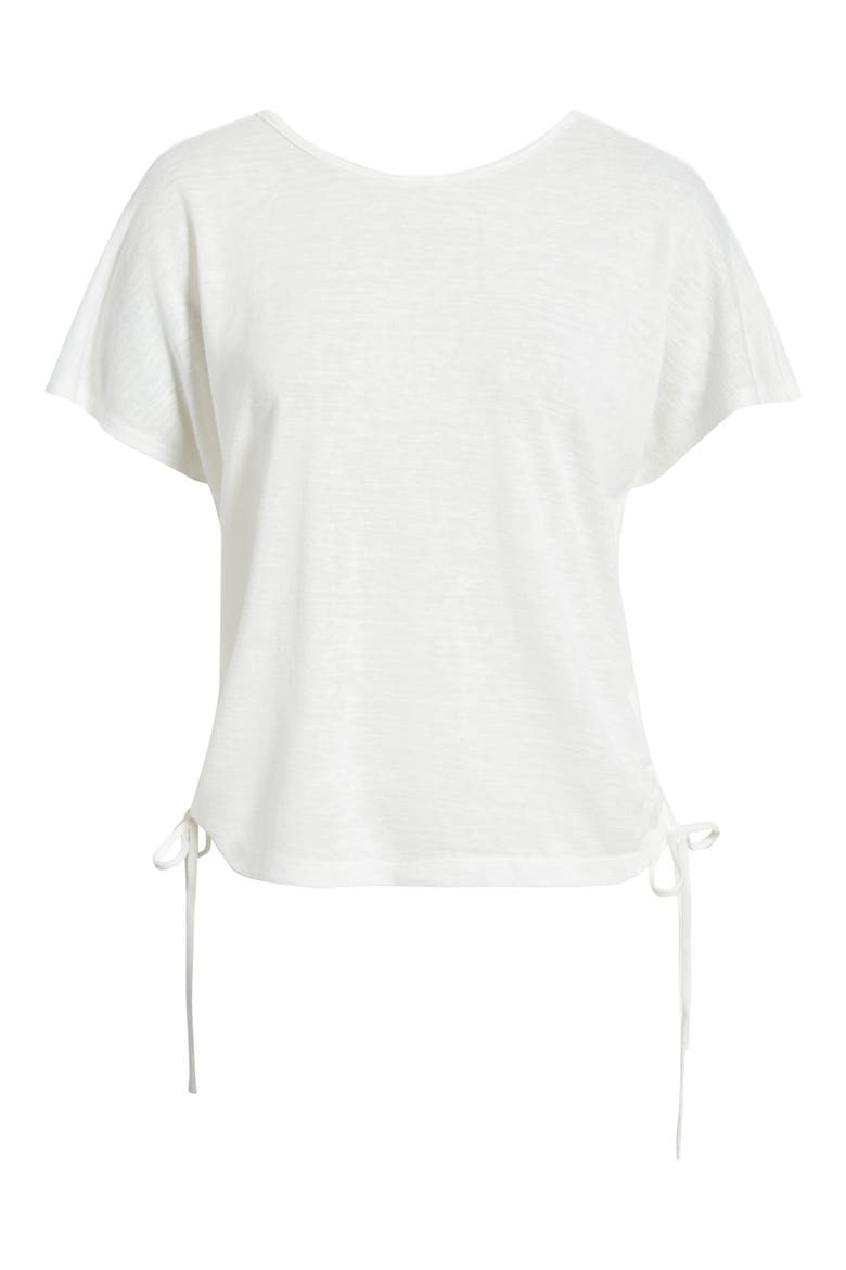 Side Tie Knit Top, Alternate, color, GARDENIA