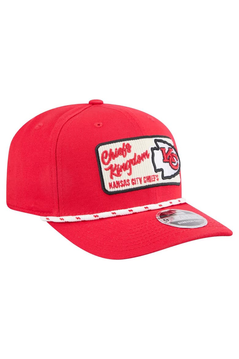 Men's New Era Red Kansas City Chiefs Chant 9SEVENTY Stretch-Snap Hat, Alternate, color, Red