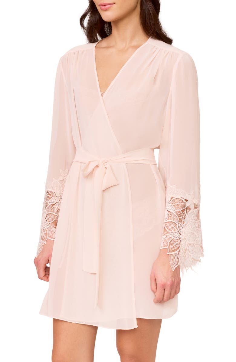 Rya Collection Delight Lace Cover-Up Robe, Main, color, Blush