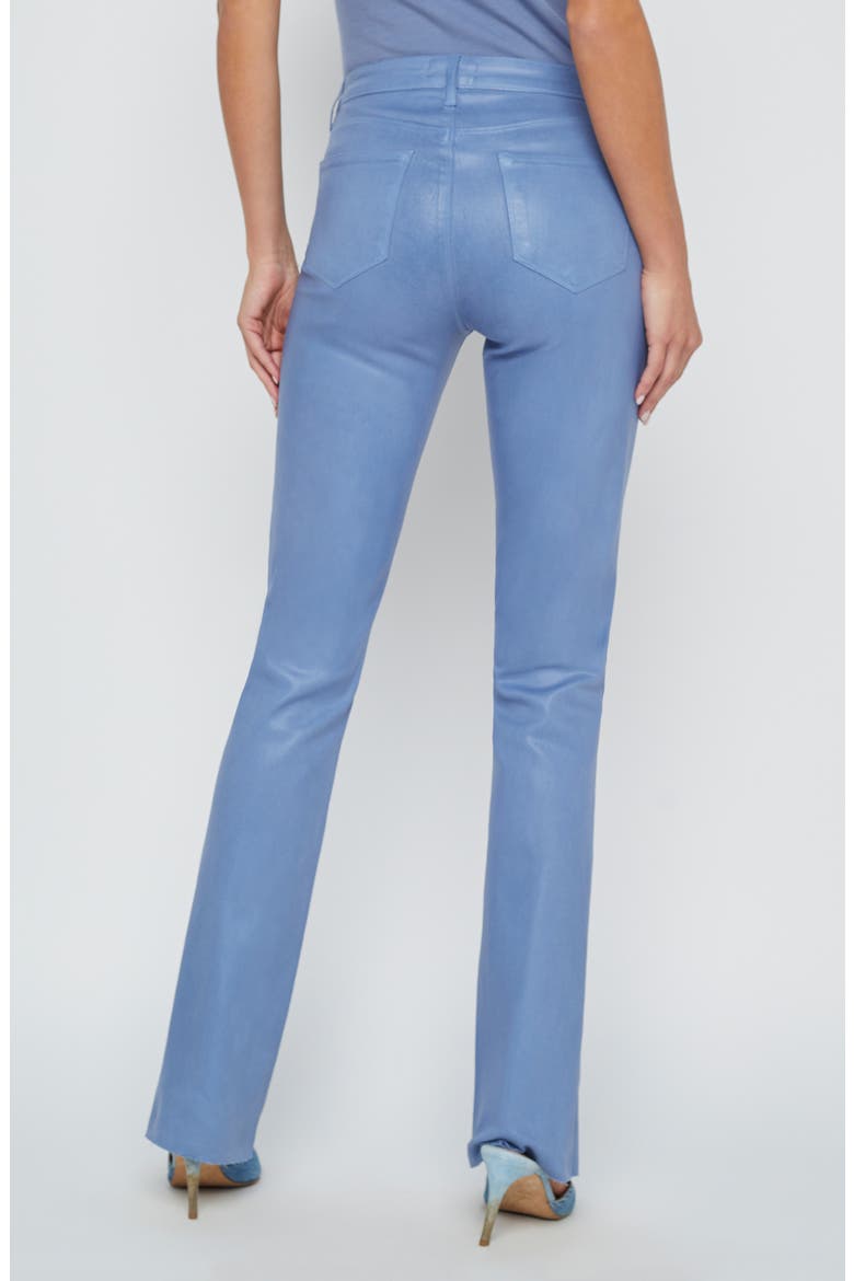 Ruth Coated High Waist Raw Hem Straight Leg Jeans, Alternate, color, WILD WIND COATED